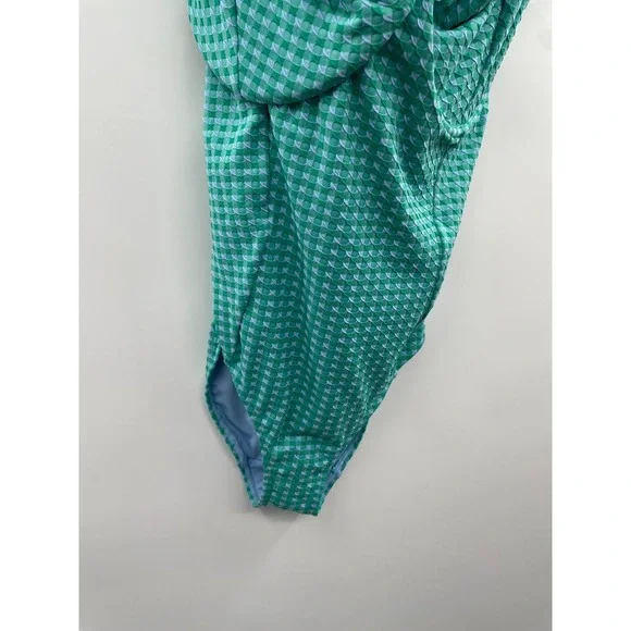 NWT Panache Swim Paloma Balcony Swimsuit Women's 32JJ Green Gingham Summer Beach